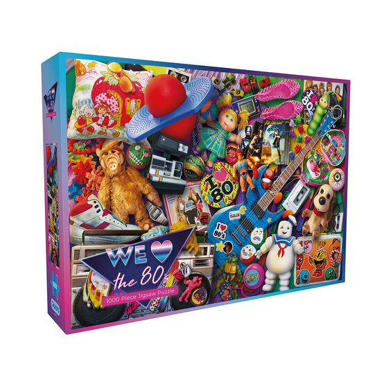 Gibsons We Love the 80s Jigsaw Puzzle 1000 Pieces image number 1