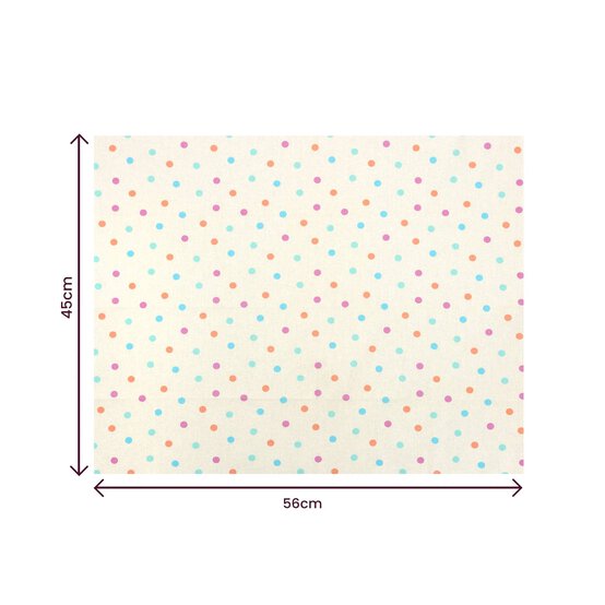 Pastel Polka Dot Cotton Fat Quarters 5 Pack image number 7