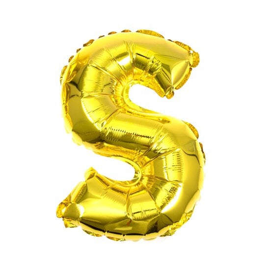 Gold Foil Letter S Balloon image number 1