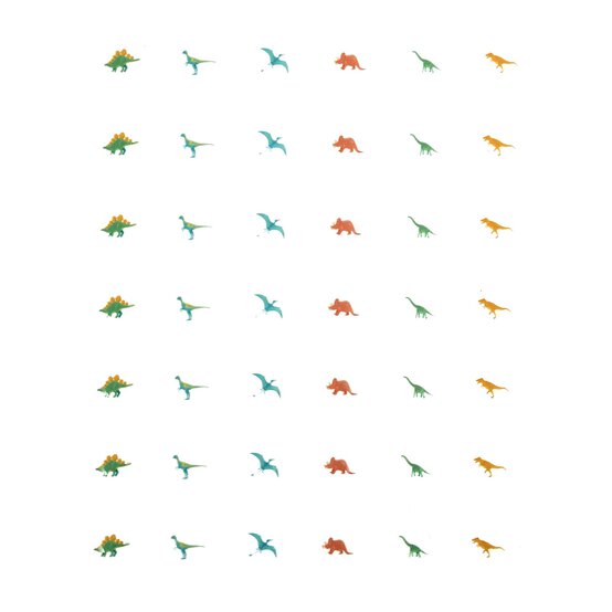 Adhesive Dinosaur Gems 42 Pack  image number 1