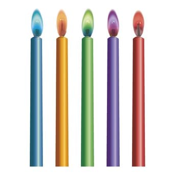 Colour Flame Candles 10 Pack