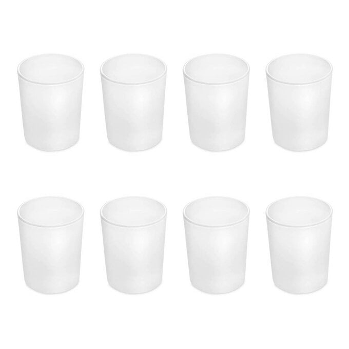 Frosted Glass Candle Holder 6.5cm 8 Pack image number 1