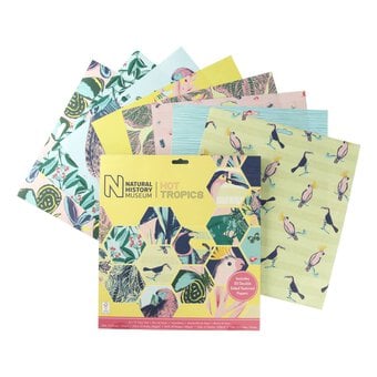 Natural History Museum Hot Tropics Paper Pad 12 x 12 Inches 50 Pack