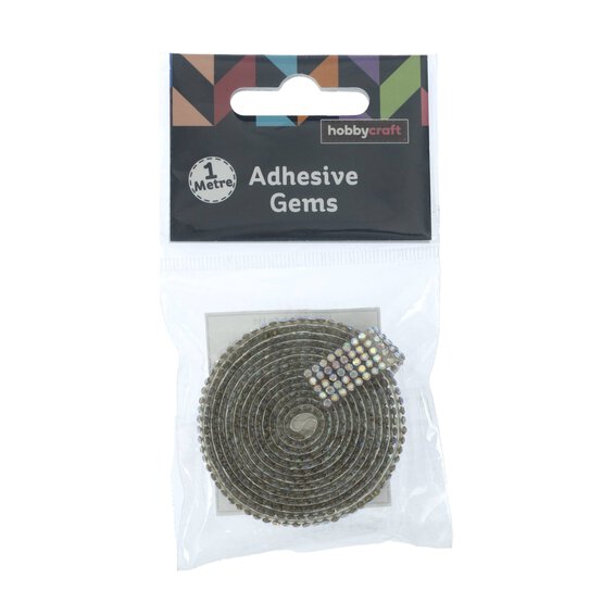 Iridescent Adhesive Gem Strip 1cm x 1m image number 5