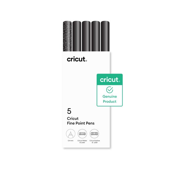 Cricut Black Fine Point Pens 5 Pack image number 1