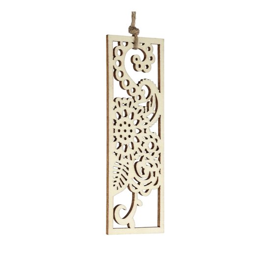 Wooden Filigree Hanging Letter I 12cm image number 1