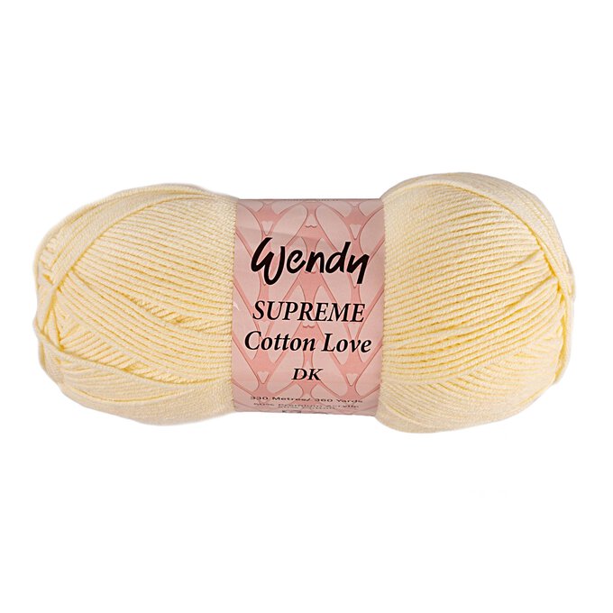Wendy Cream Supreme Cotton Love DK Yarn 100g  image number 1