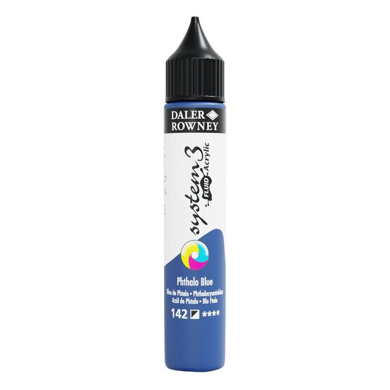 Daler-Rowney System3 Phthalo Blue Fluid Acrylic 29.5ml (142) image number 1