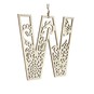Wooden Filigree Hanging Letter W 12cm image number 1