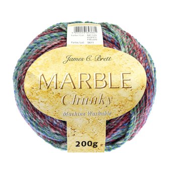 James C Brett Poppy Fields Marble Chunky Yarn 200g