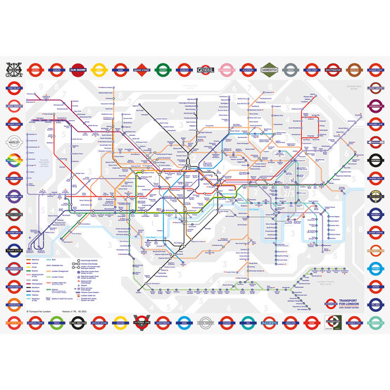 Gibsons London Tube Map Jigsaw Puzzle 1000 Pieces image number 2