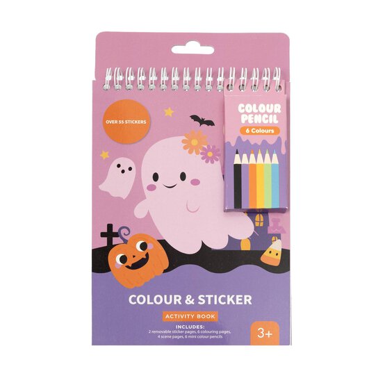 Halloween Colour and Sticker Activity Book image number 4