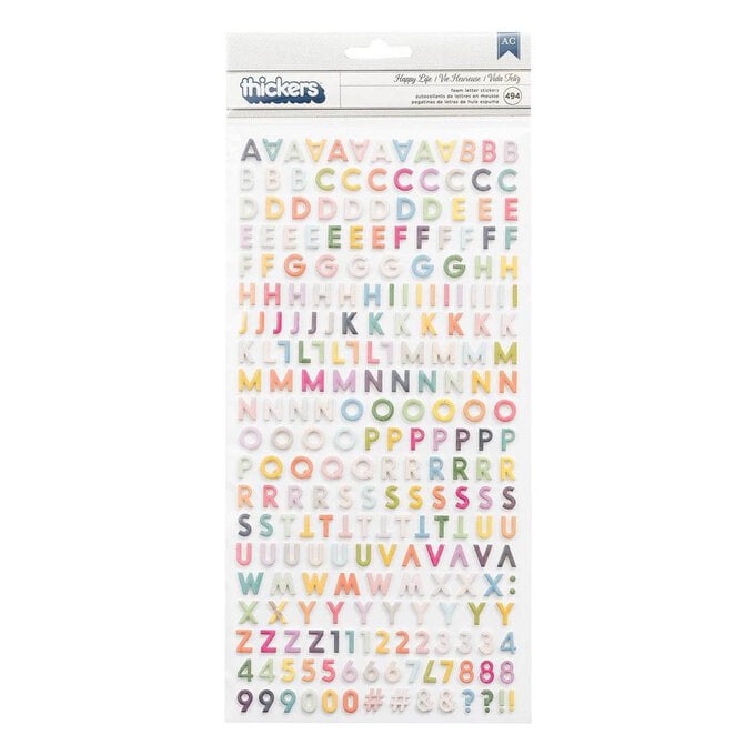 Happy Life Foam Letter Thickers Stickers 494 Pieces image number 1