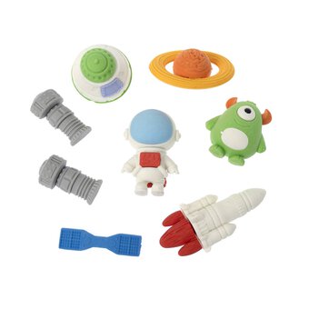Space Erasers 6 Pack