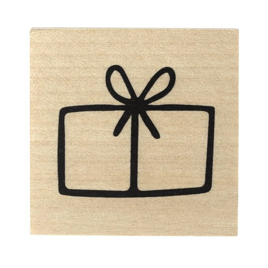 Present Wooden Stamp 3.8cm x 3.8cm image number 3