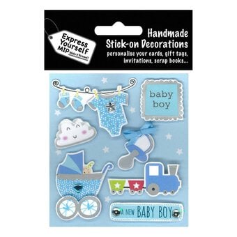 Express Yourself Baby Boy Clothes Card Toppers 7 Pieces