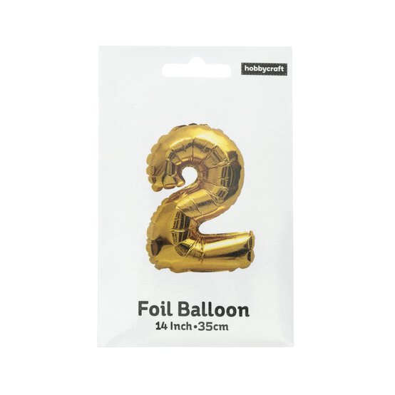 Gold Foil Number 2 Balloon image number 3