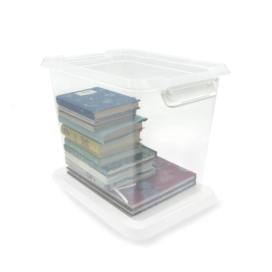 Clear White Storage Box 24 Litres image number 2