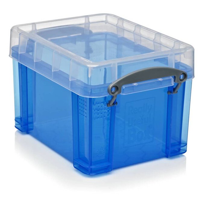 Really Useful Box 3 Litre Transparent Blue image number 1