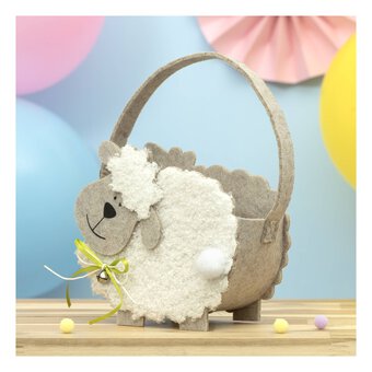 Sheep Felt Bucket 