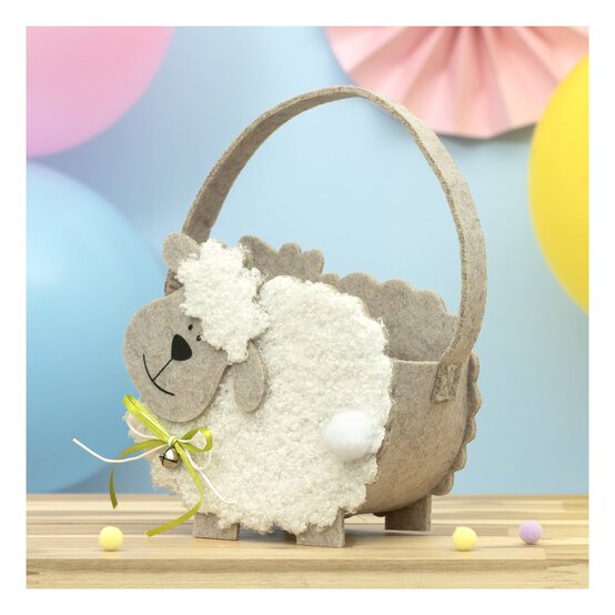 Sheep Felt Bucket  image number 1