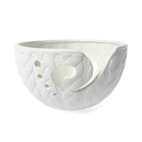 Embossed Ceramic Yarn Bowl 17cm image number 1