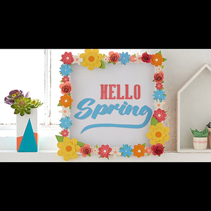 How to Make Die Cut 'Hello Spring' Wall Art image number 1