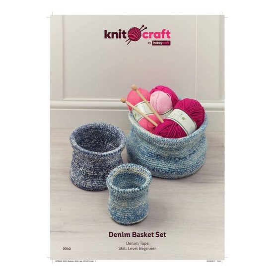 Knitcraft Denim Basket Set Digital Pattern 0040 image number 1