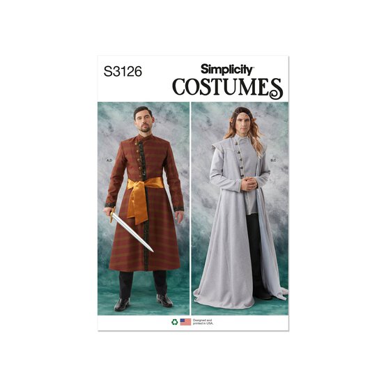 Simplicity Men’s Costume Sewing Pattern S3126 (34-42) image number 1