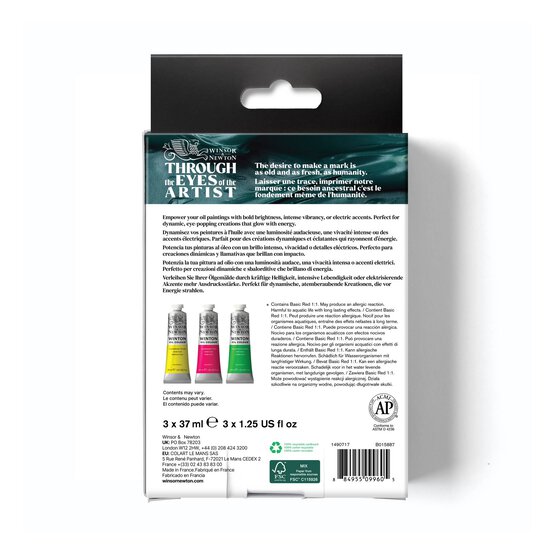 Winsor & Newton Winton Fluorescent Oil Colours Set 37ml 3 Pack image number 4