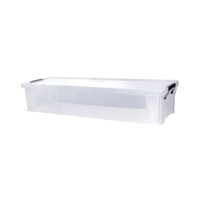 Whitefurze Allstore 27 Litre Clear Wrapping Paper Storage Box image number 1