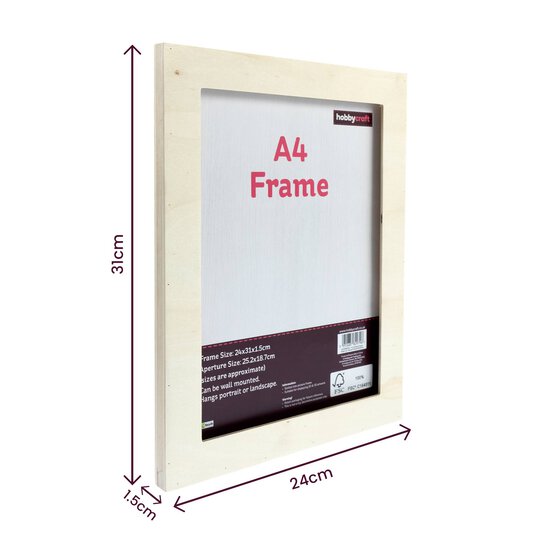 Natural Wood Slotted Frame A4 image number 5