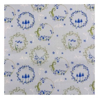 Bluebell Hollow Woodland Glade Cotton Fabric by the Metre