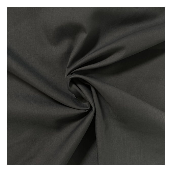 Grey Polycotton Fabric by the Metre image number 1