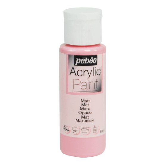 Pebeo Pink Matt Acrylic Craft Paint 59ml