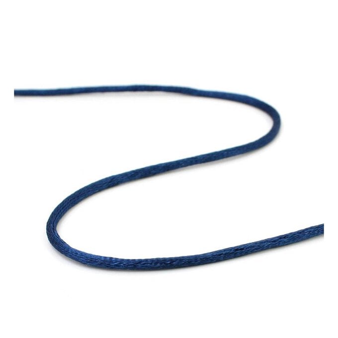Navy Blue Ribbon Knot Cord 2mm x 10m