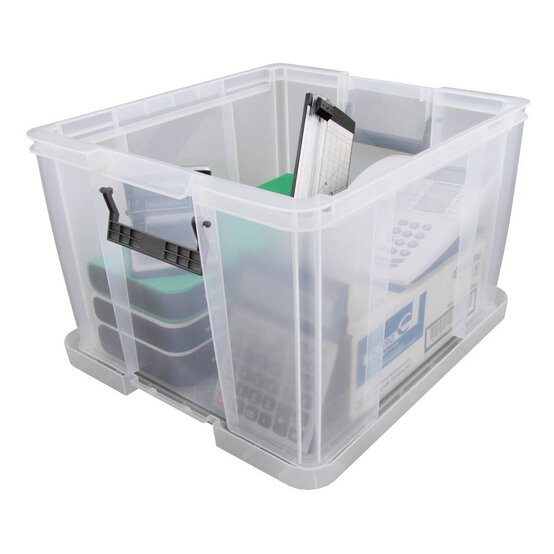 Whitefurze Allstore Clear Storage Box 48L 4 Pack Bundle image number 2