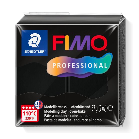 Fimo Professional Black Modelling Clay 57g image number 1