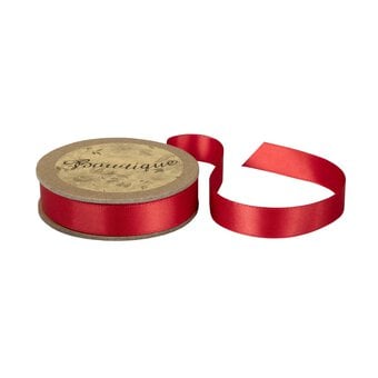 Poppy Red Double-Faced Satin Ribbon 12mm x 5m