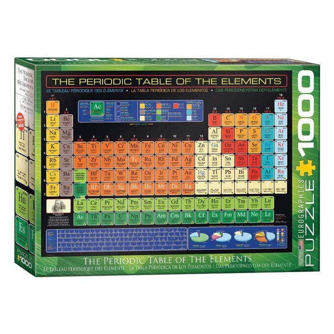 Eurographics Periodic Table of Elements Jigsaw Puzzle 1000 Pieces image number 1