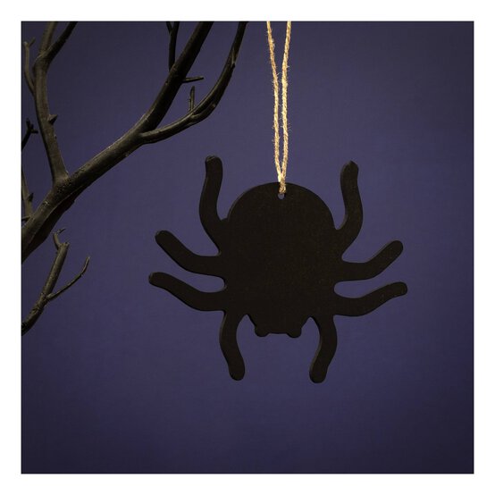 Hanging Black Spider Decoration 10cm  image number 1