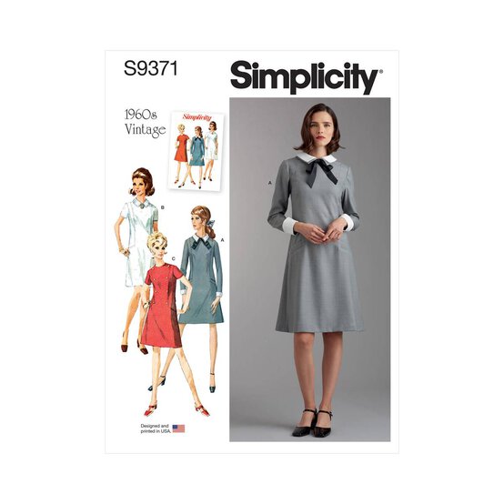Simplicity Women's Dresses Sewing Pattern S9371 (F5 18W-26W) image number 1