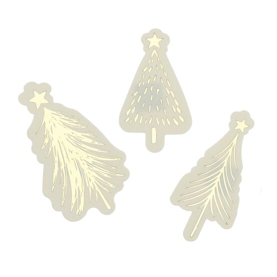 Gold Foil Star Tree Card Toppers 3 Pack image number 1