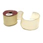 Gold Pleat Wire Edge Printed Ribbon 63mm x 3m image number 1