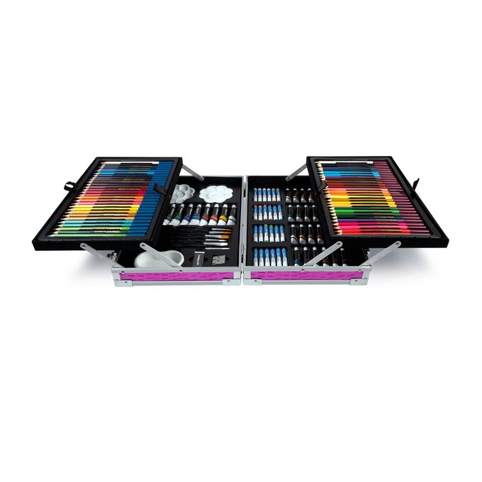 Bright Pink Mixed Media Art Set 126 Pieces image number 2