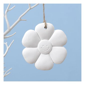 Hanging Plaster Flower Decoration 8.5cm