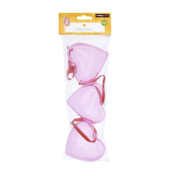 Pink Fillable Hanging Heart 3 Pack image number 6