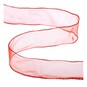 Orange Red Wire Edge Organza Ribbon 63mm x 3m image number 1