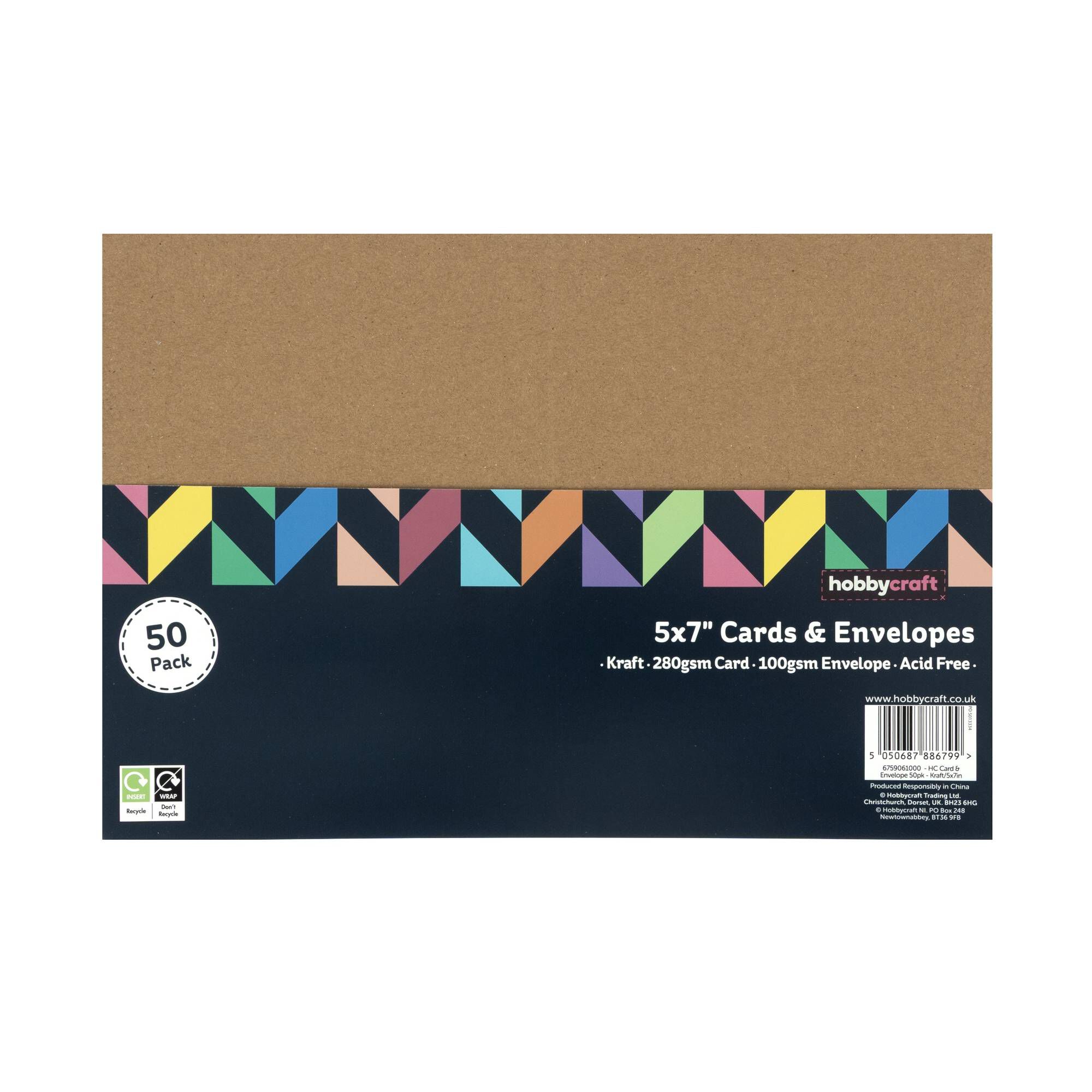 Kraft Cards 5 x 7 Inches 50 Pack | Hobbycraft