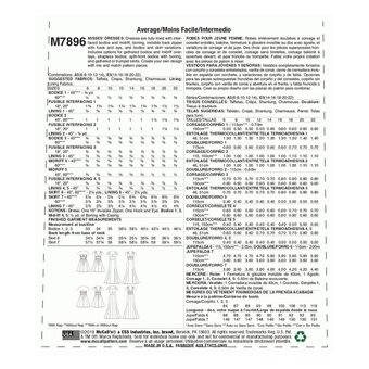 McCall's Women's Dresses Sewing Pattern M7896 (E5 14-22)